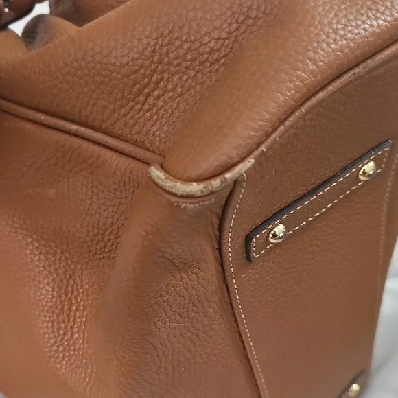 Dooney & Bourke Tan Pebbled Leather Tote - Picture 3 of 14